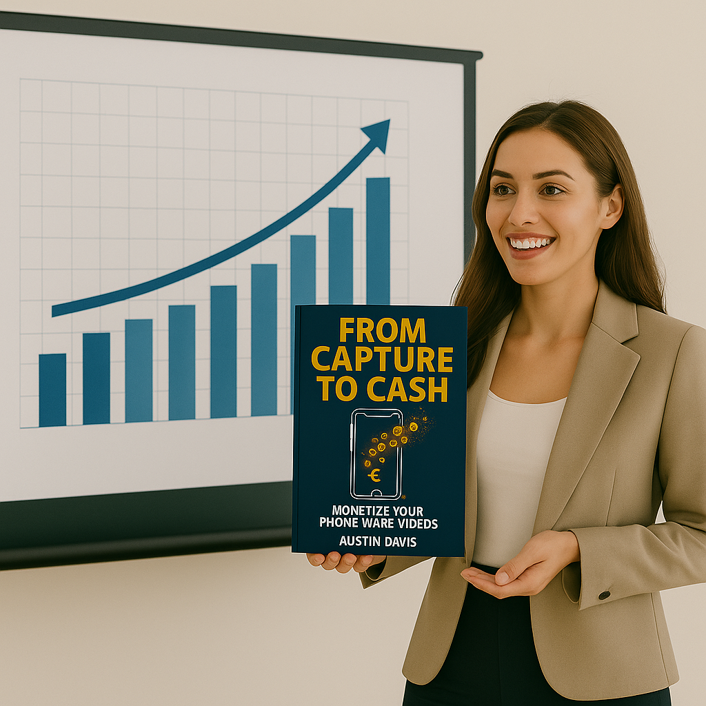Businesswoman presenting growth chart inspired by From Capture to Cash eBook success strategies