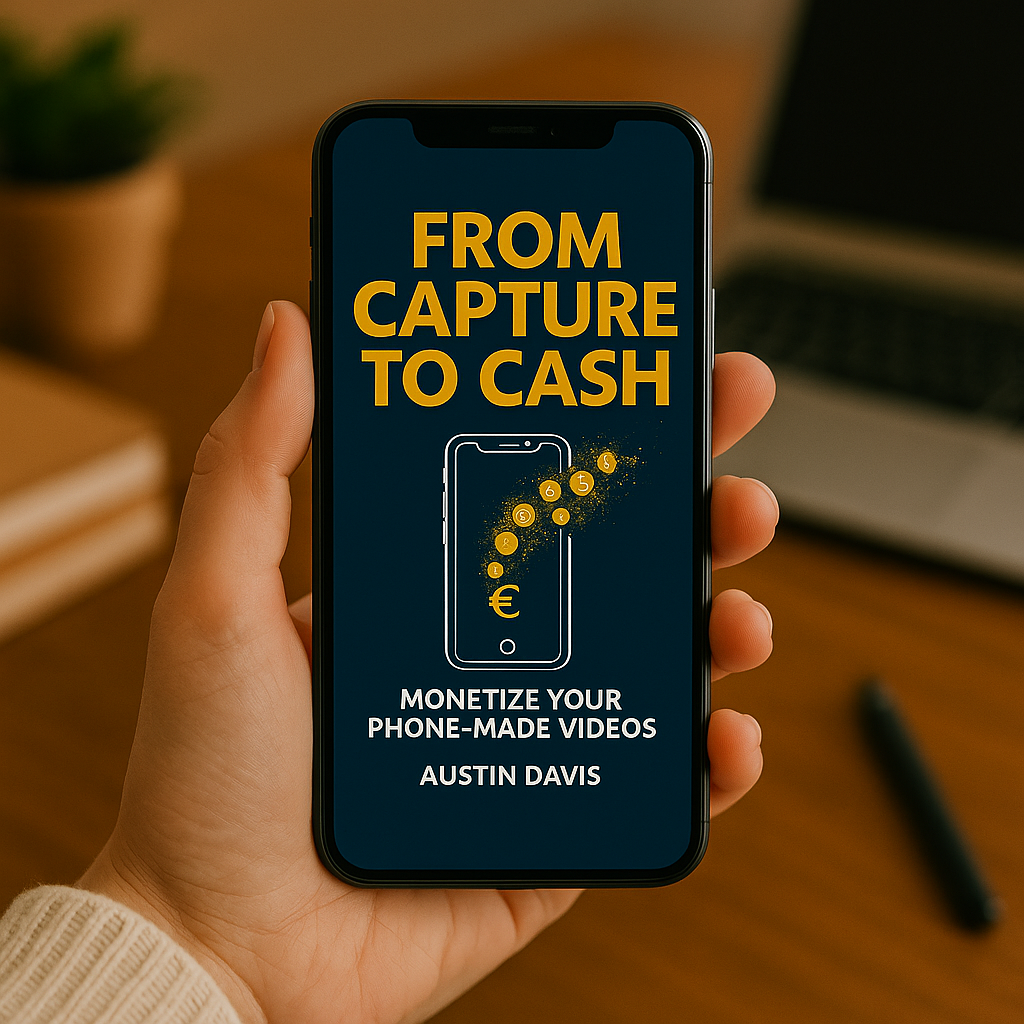 From Capture to Cash eBook beside smartphone — digital creator tools to grow your online brand